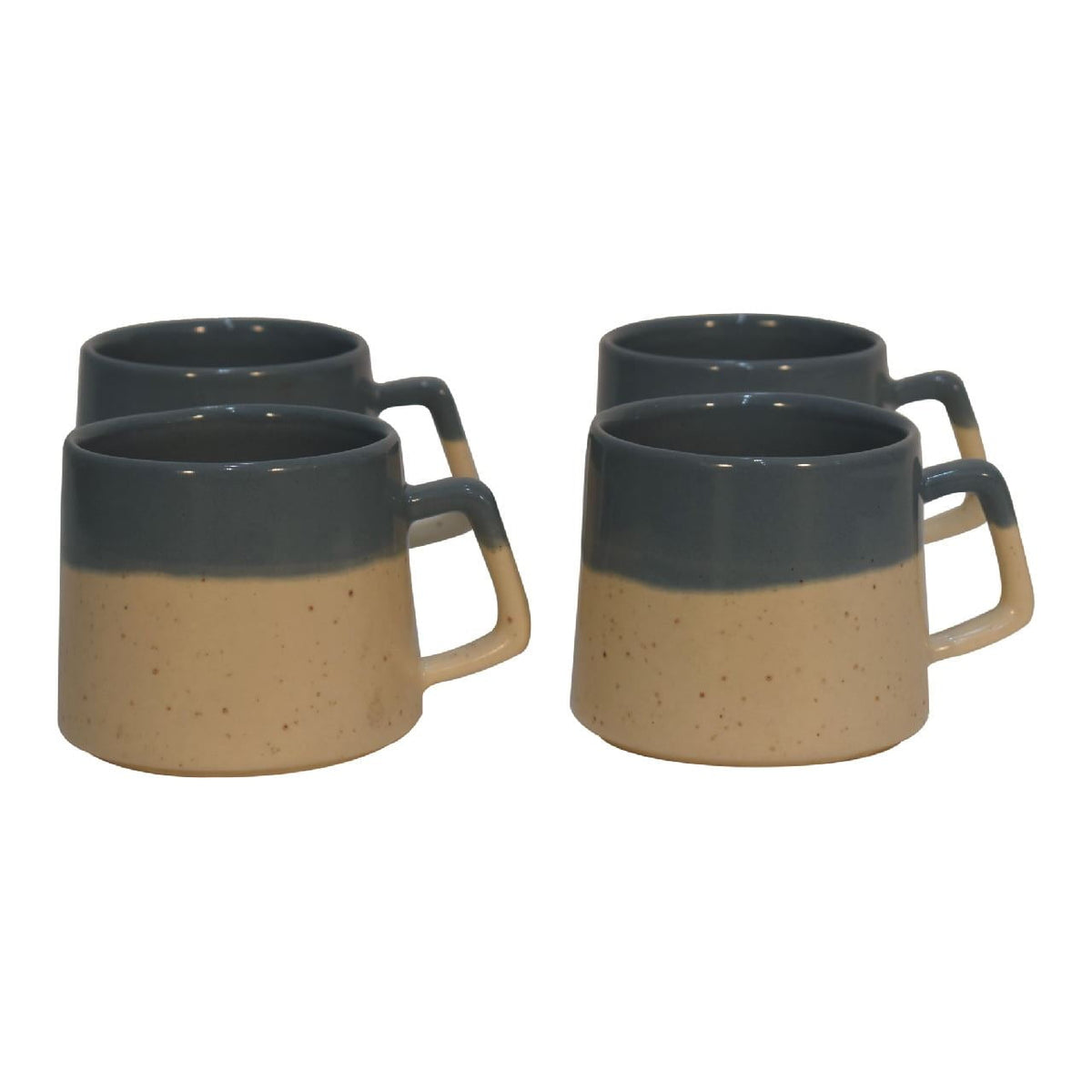 Artisan Half Dip Grey Mug Set of 4