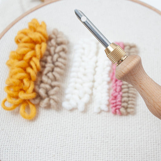 Wooden Multi-Needle Punch Needle Tool | DIY Russian Wool Embroidery Kit