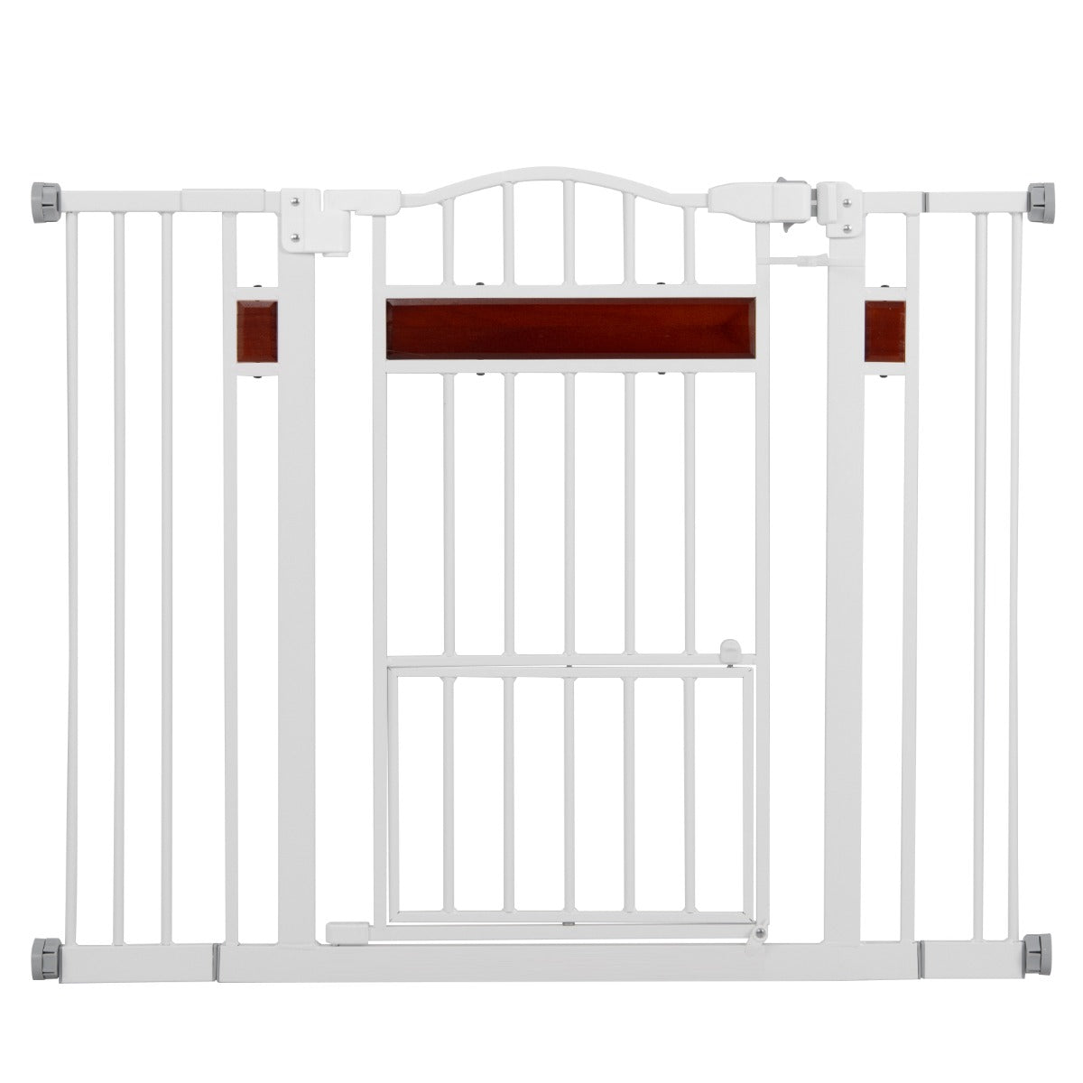 Extra Wide Walk Through Pet Gate for 74-104 cm Openings-Black
