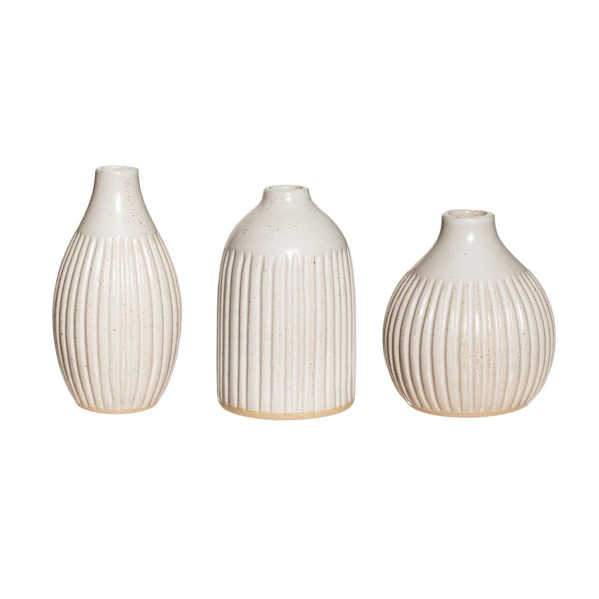 Sass & Belle (Set of 3) Grooved Bud Vases