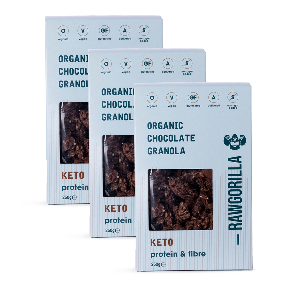 Bio Schokolade Granola Müsli Keto - 250g - RAWGORILLA