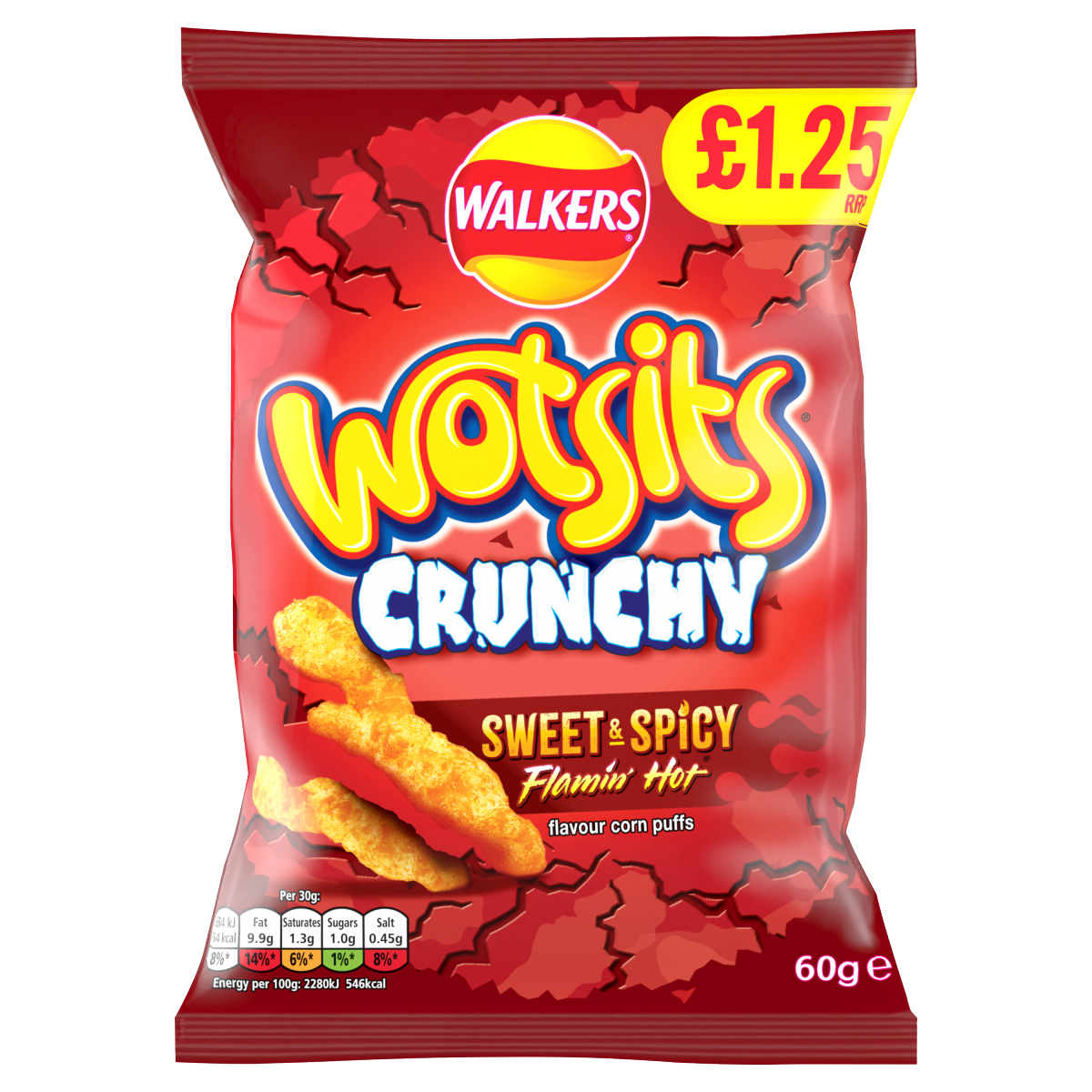 15 x Wotsits Crunchy Sweet & Spicy - 60g