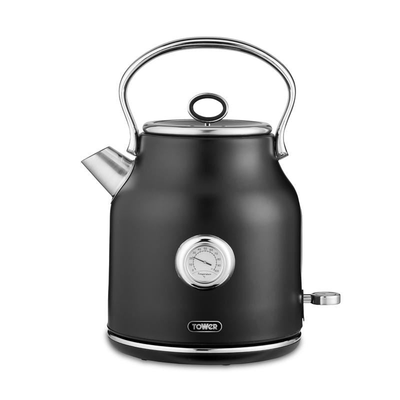 Tower Renaissance 1.7L 3KW Black Kettle UK Plug
