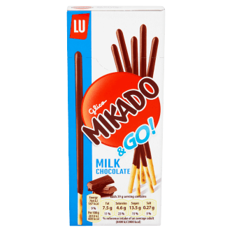 24 x Lu Mikado Milchschokoladenstäbchen - 39g