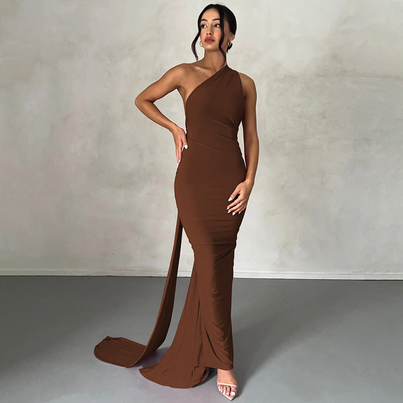 Backless Halter Sheath Dress For Women