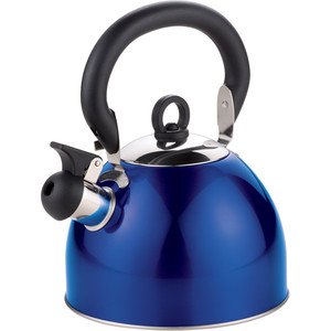 PRIMA 11172C 2.5Ltr S/S Whistling Kettle Metalic Blue, Stainless Steel, 7 Cups