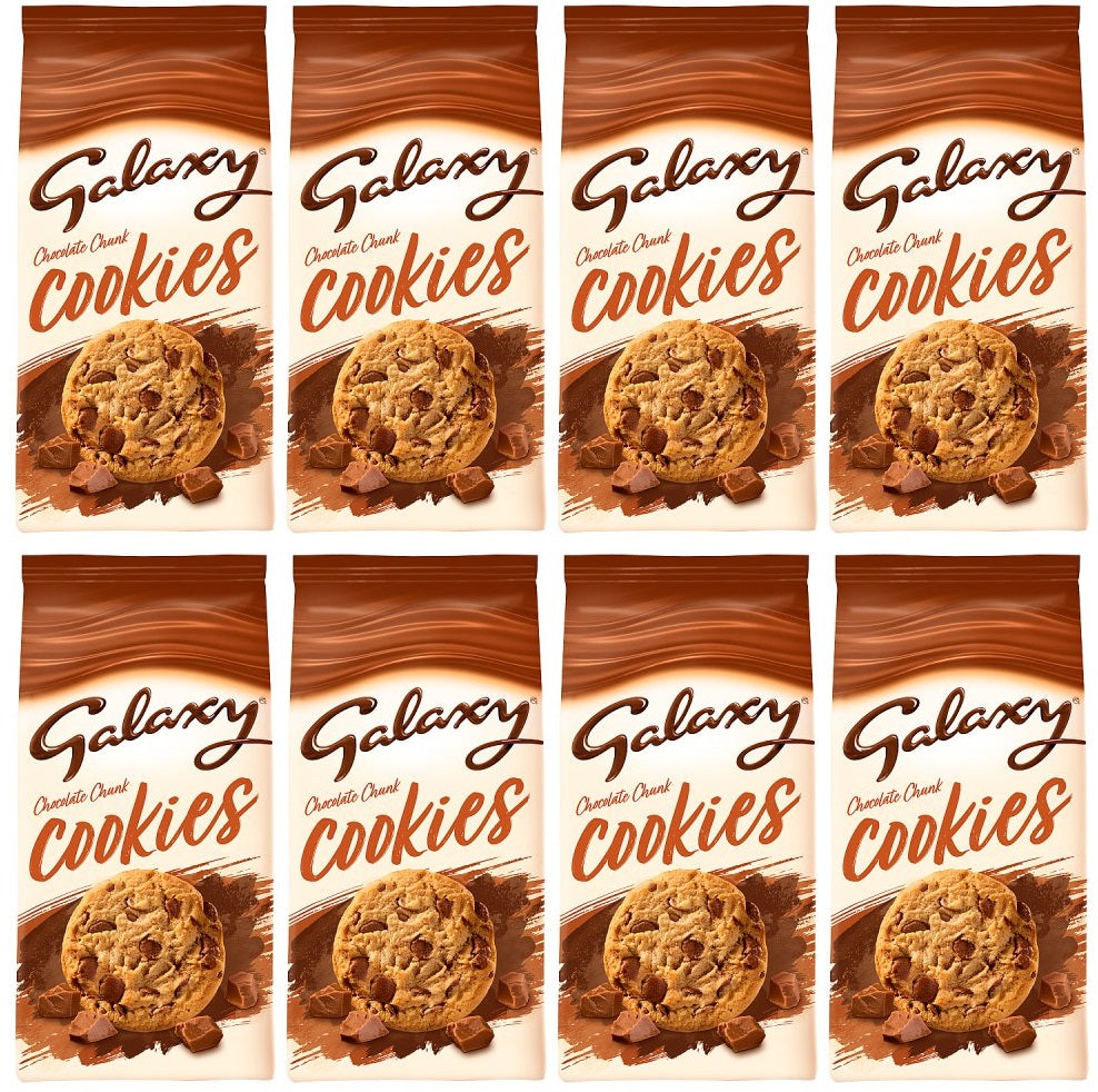 8 x Galletas con trozos de chocolate Galaxy 180g