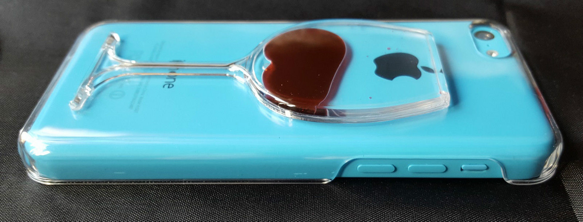 Red Wine Hard Back Transparent Case - For iPhone 5c