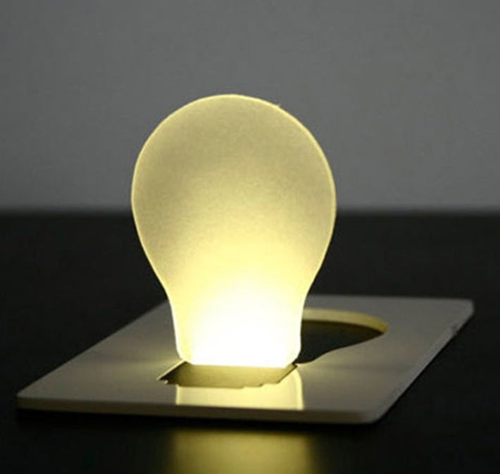 Portable LED card pocket light bulb
