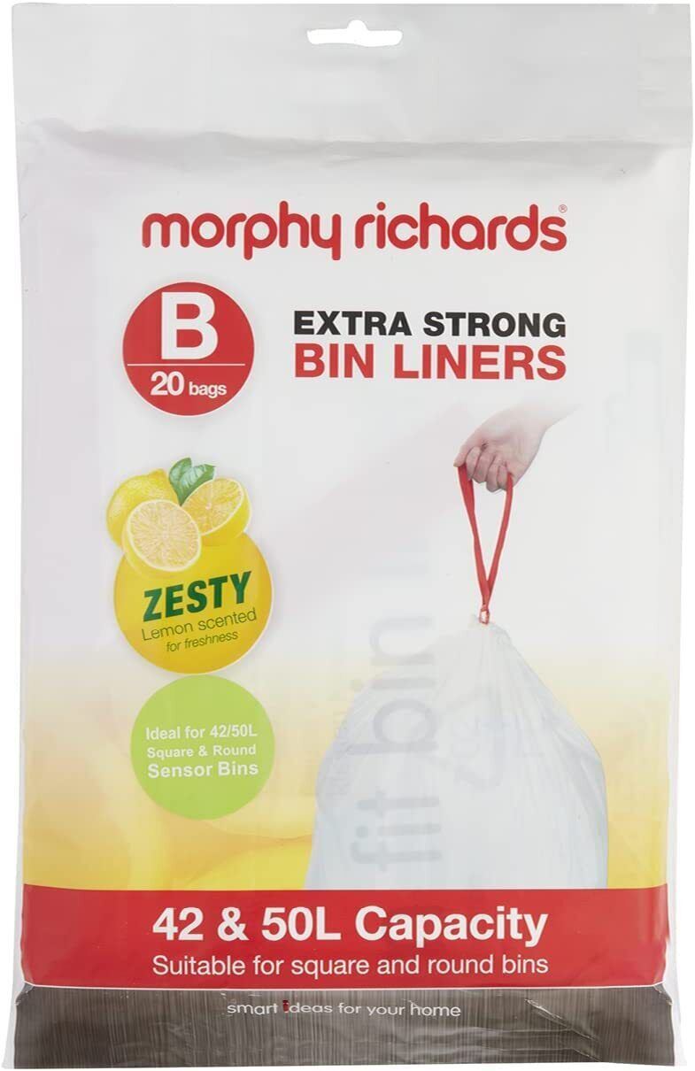 Morphy Richards Lemon Scented 42/50L Bin Liners