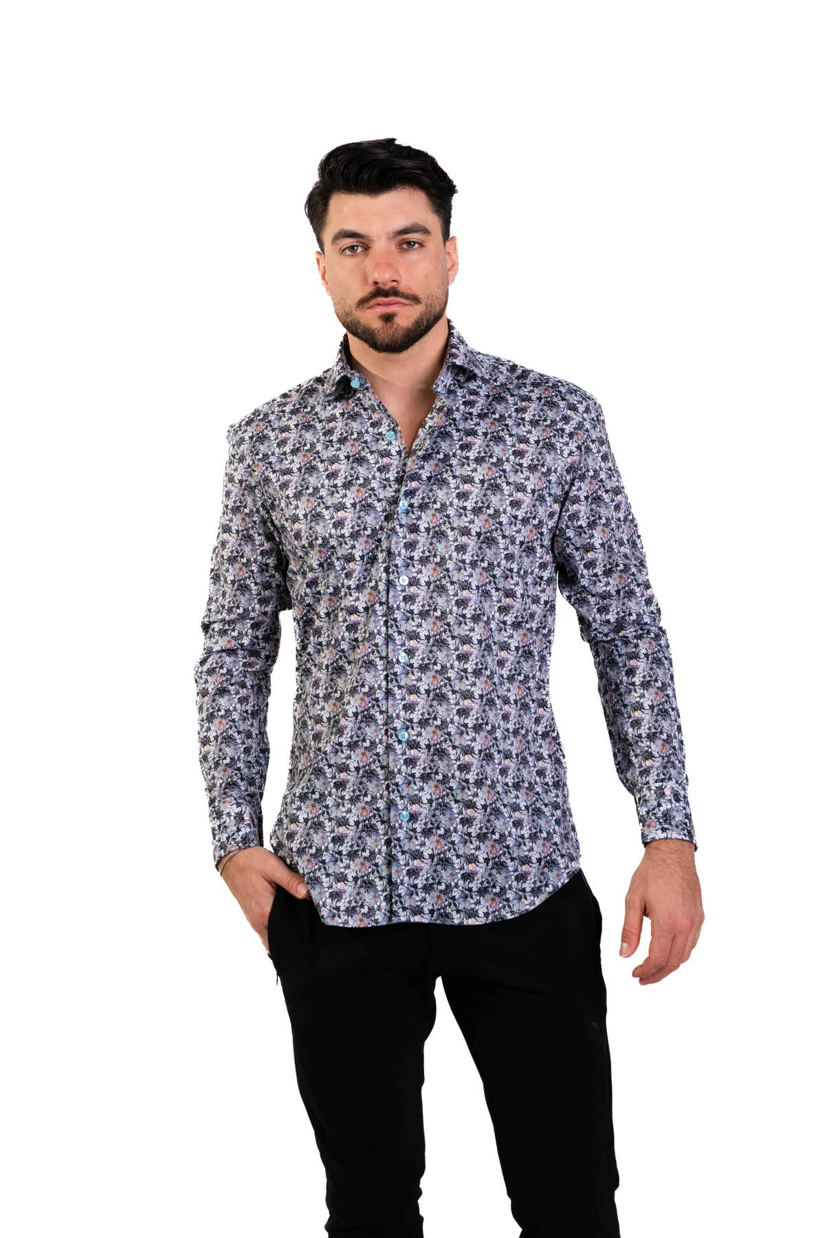MASUTTO MATTIA/18 LONG SLEEVE BUTTON DOWN SHIRT