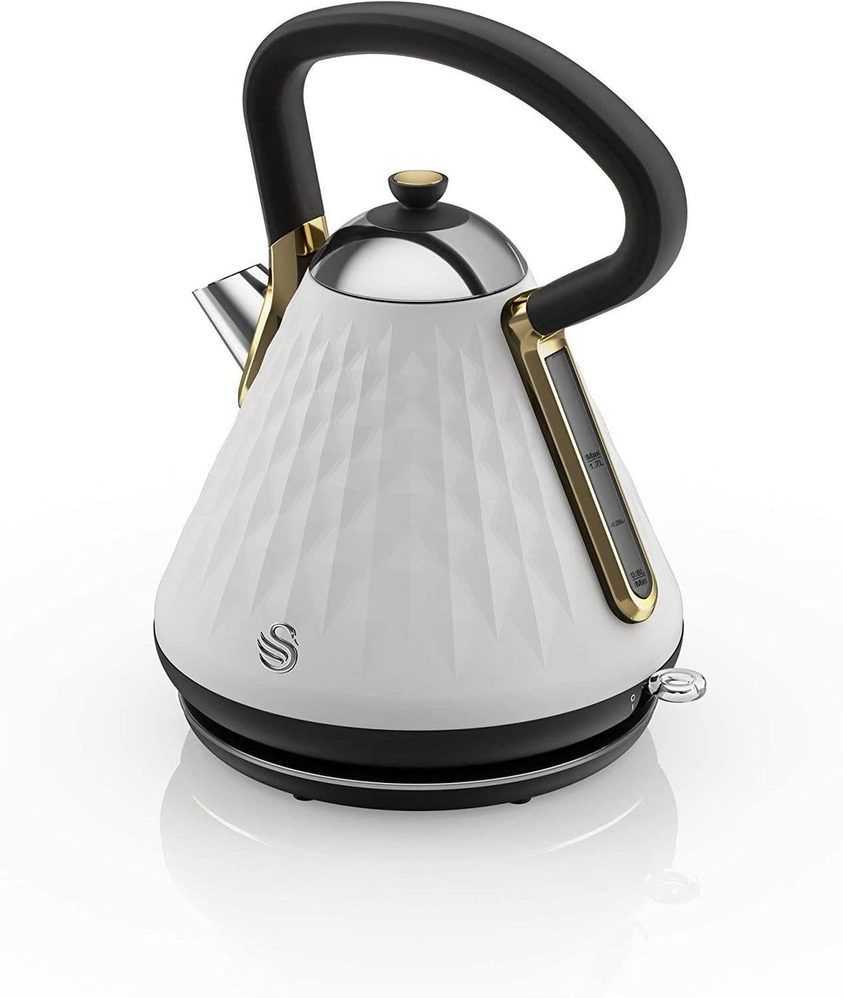 Swan White Gatsby 1.7L Pyramid Kettle
