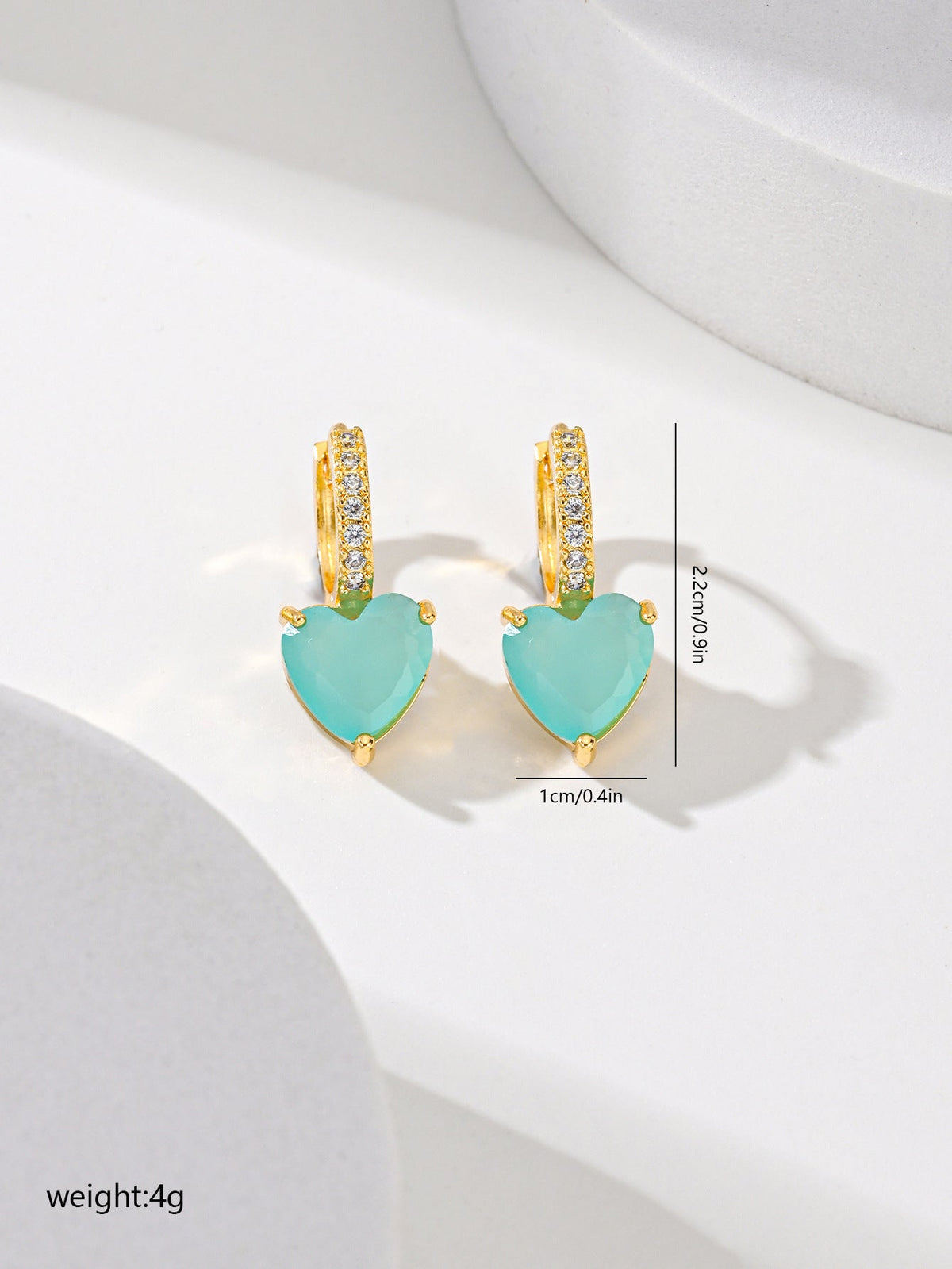 Fashion Multi-color Copper Earrings Studded With Zircon