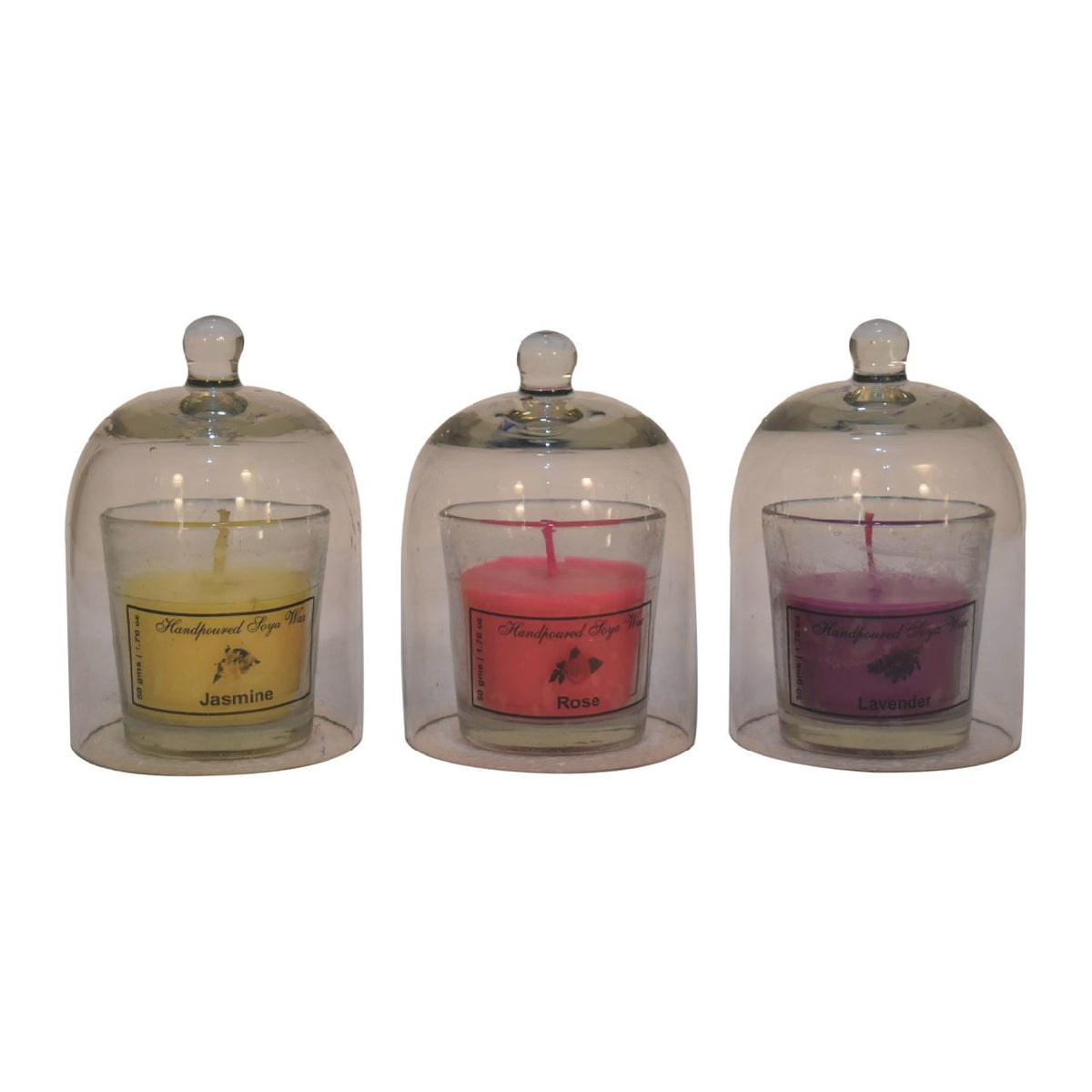 Artisan Round Candle Set of 3 (Rose, Jasmine, Lavender)