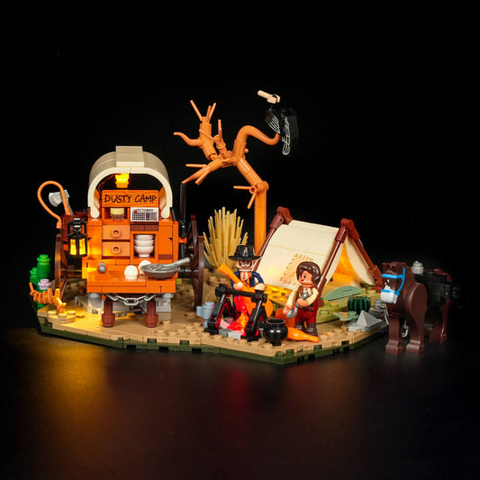 FUNWHOLE F9076 Western Cowboy Camp LED Building Set | 542 Pieces