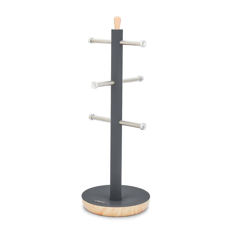 Tower Scandi 6 Cup Mug Tree Grey