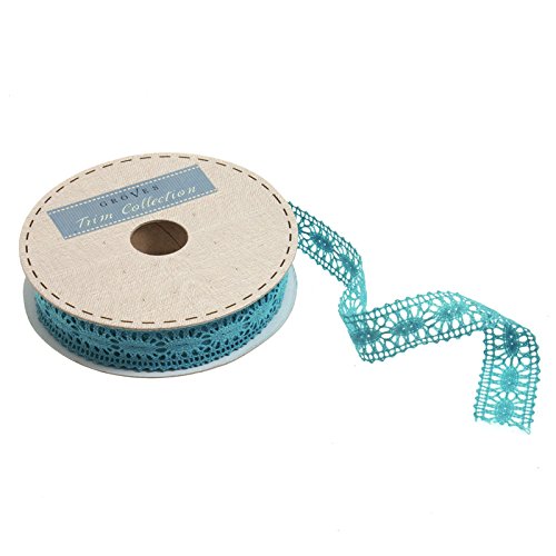 Groves GCL007/TEAL | Polyester Coloured Lace Teal | 20m x 23mm