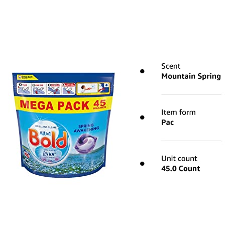Bold All-in-1 Pods Washing Capsules Spring Awakening 45 Washes