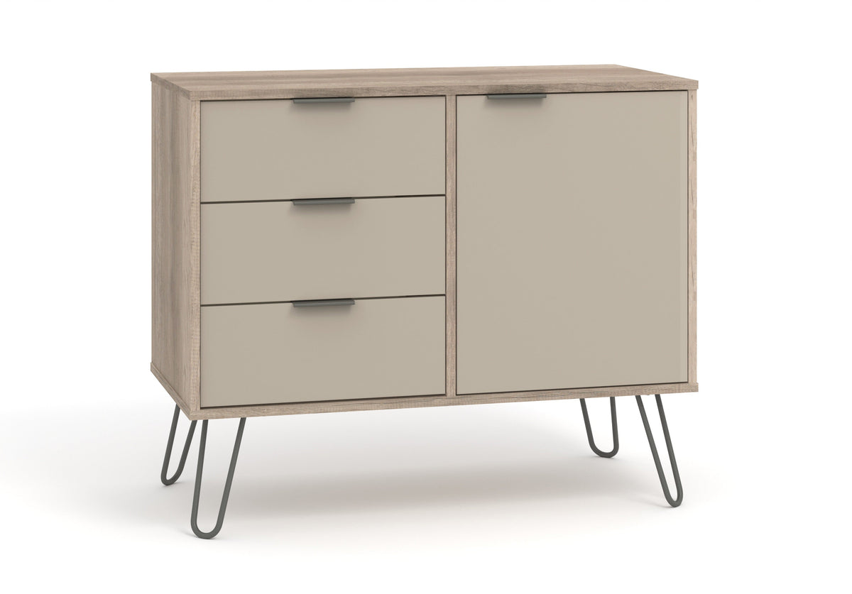 Augusta Driftwood Small Sideboard With 1 Doors 3 Drawers