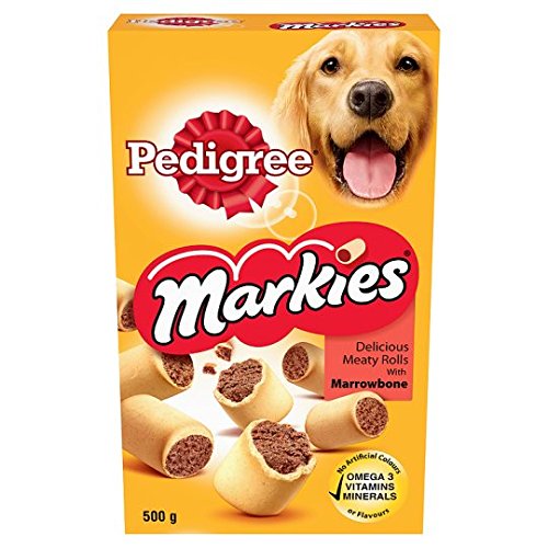 12 x Pedigree Markies Golosinas para Perros Adultos Galletas de Tuétano 500G