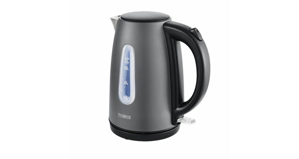 Tower Infinity Stone 3KW 1.7L Slate Stainless Steel Jug Kettle UK Plug