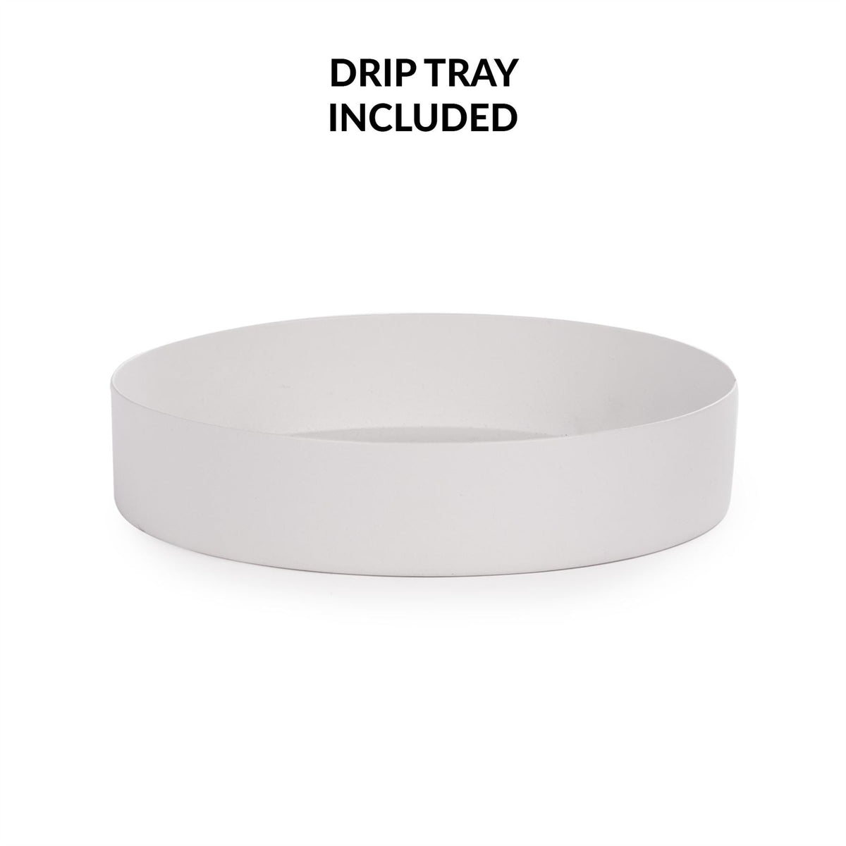 Round Metal Umbrella Stand in White | M&W