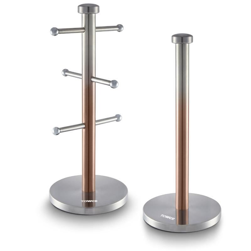 Tower Infinity Ombre Mug Tree and Towel Pole Copper