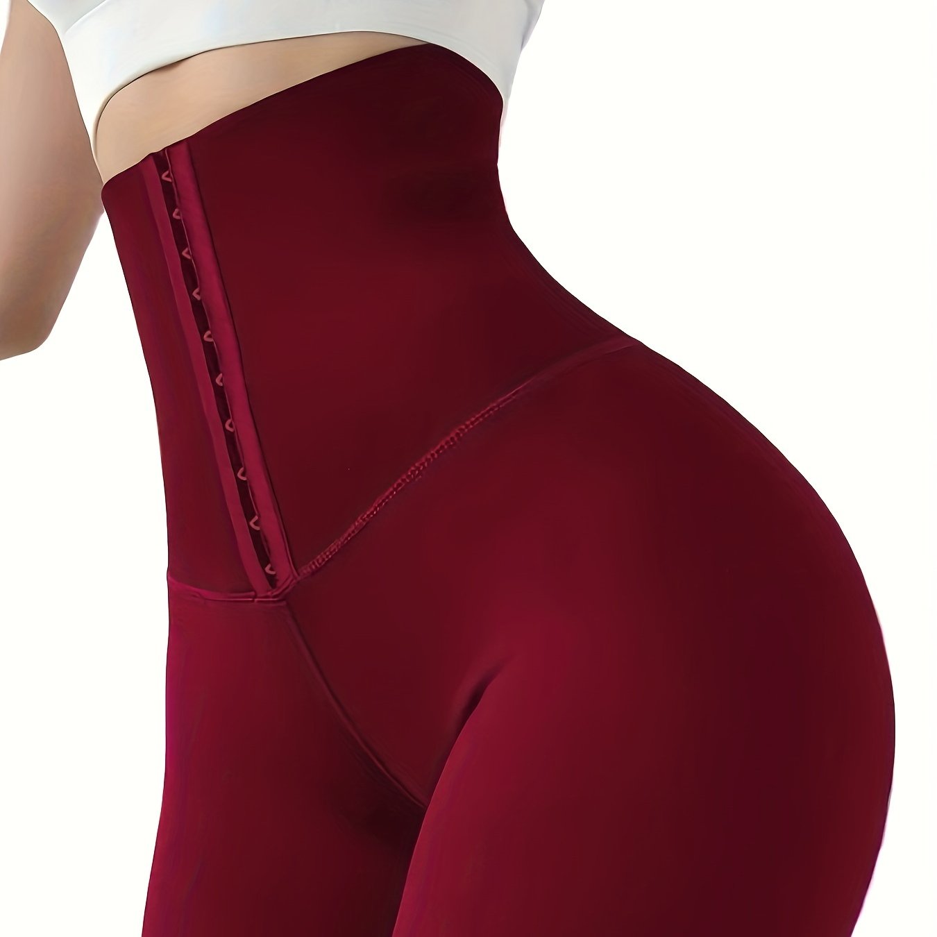 High-Waist Tummy Control Leggings | Butt Lifting, Double-Breasted Button Closure – Women's Shapewear