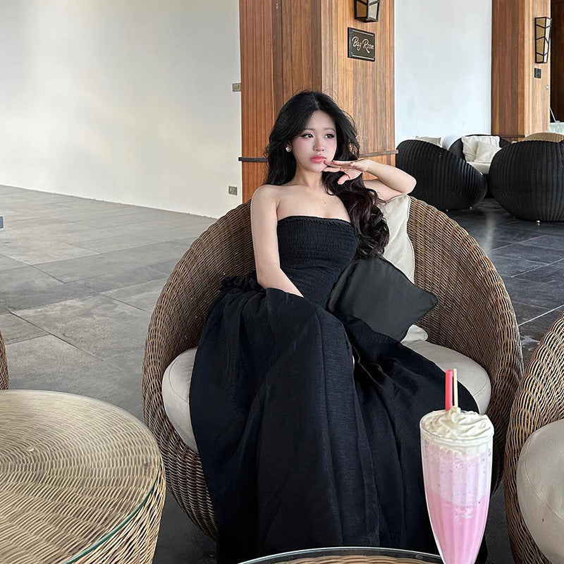 White One-shoulder Bustier Dress Women