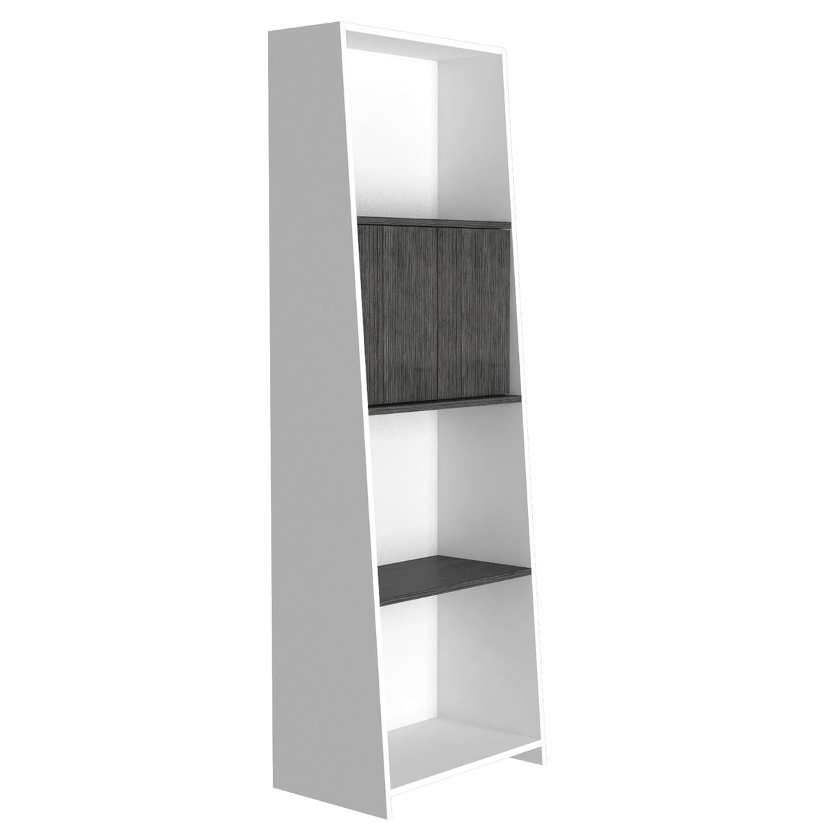 Dallas White Bookcase With Doors