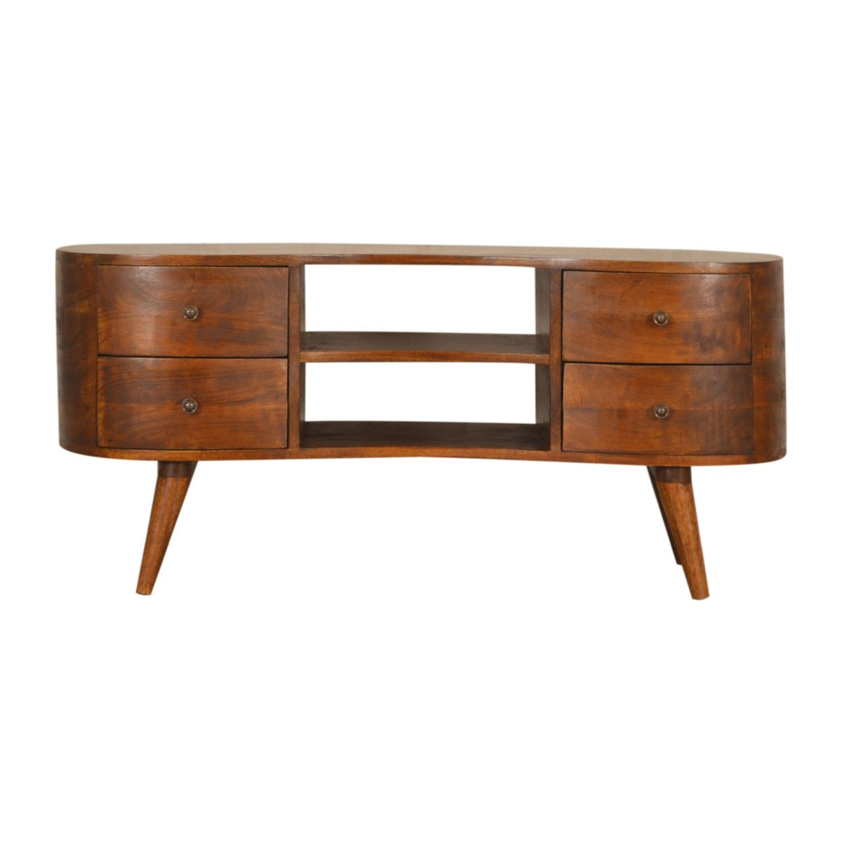 Artisan Chestnut Wave Entertainment Unit