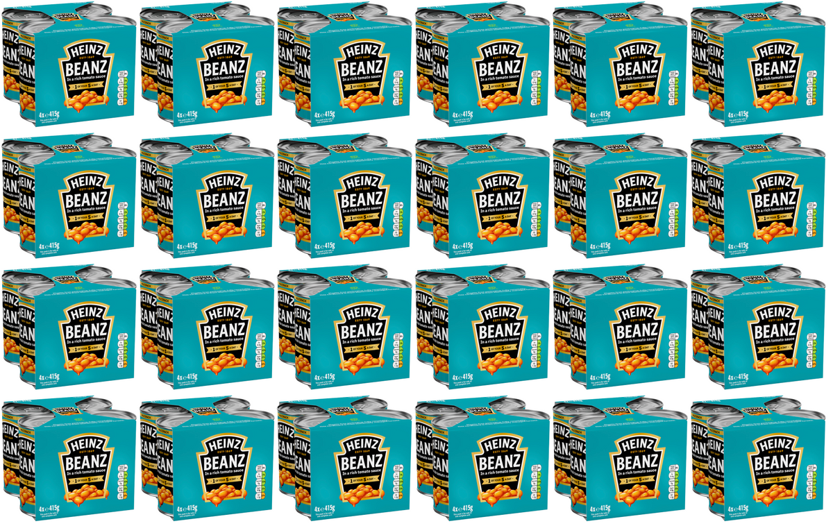 24 x Heinz Baked Beans (6 x 4er-Packs) 415g