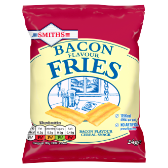 24 x Smiths Fries Bacon Snacks Crisps 24G