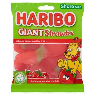 12 x Haribo Giant Strawbs 160g