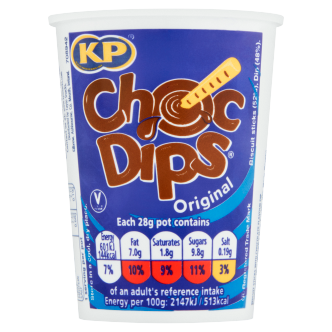 KP Choc Dips Original 28g – Case of 12