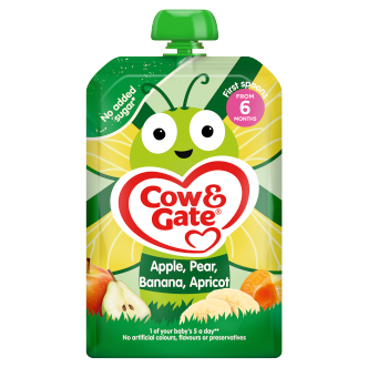 6 x Cow & Gate Pouch Apple Pear Banana & Apricot - 100G