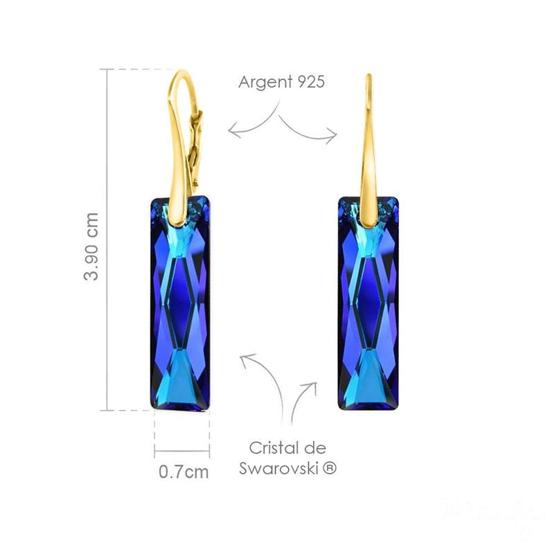 24K Bermuda Blue Luxury Pendant Necklace Jewellery Set