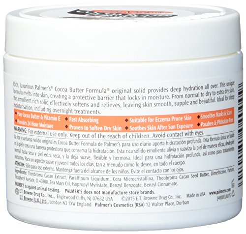 Palmer's Cocoa Butter Formula Moisturizer Jar With Vitamin E - Lot of 2 x 100 g