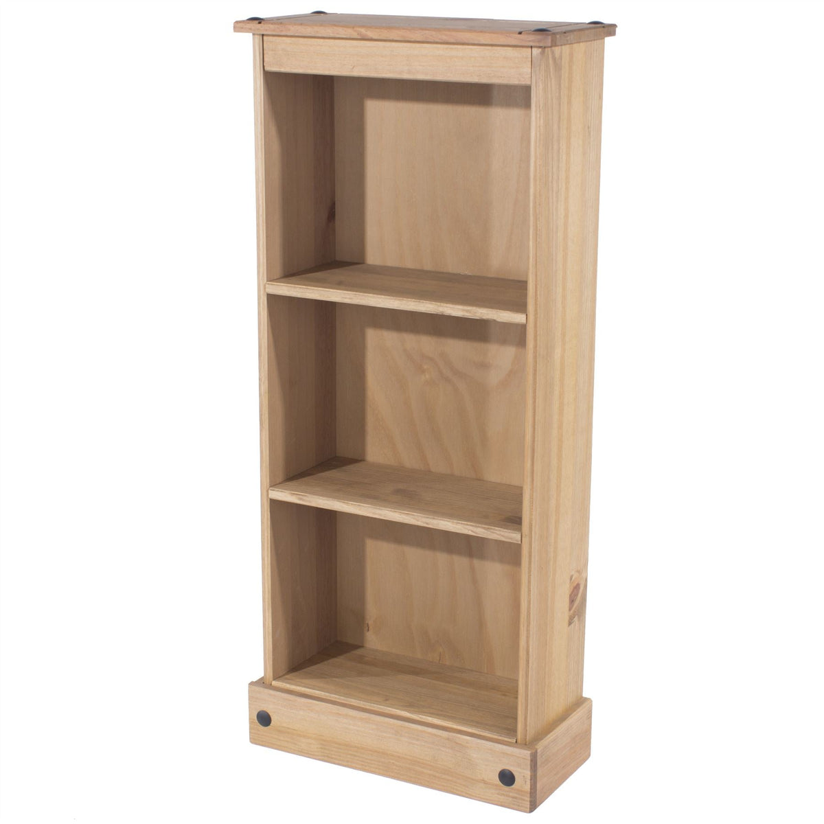 Corona Antique Waxed Pine Low Narrow Bookcase