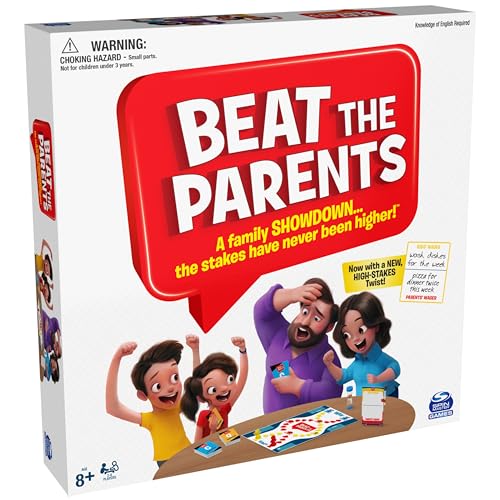 Spin Master Games Beat The Parents Board Game for Families and Kids aged over 8+