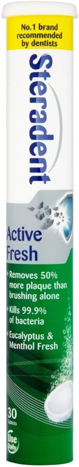 12 x Steradent Active Fresh - PAQUETE DE 30