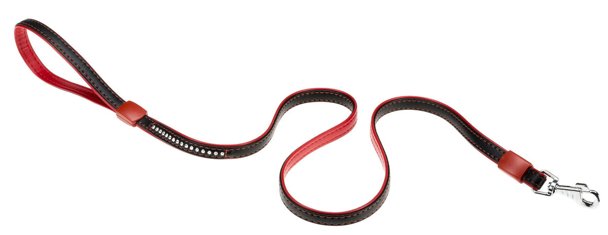 Lux G12/110 Eco Synthetic Leather Lead Red/black 12mm X110cm - Case of 2