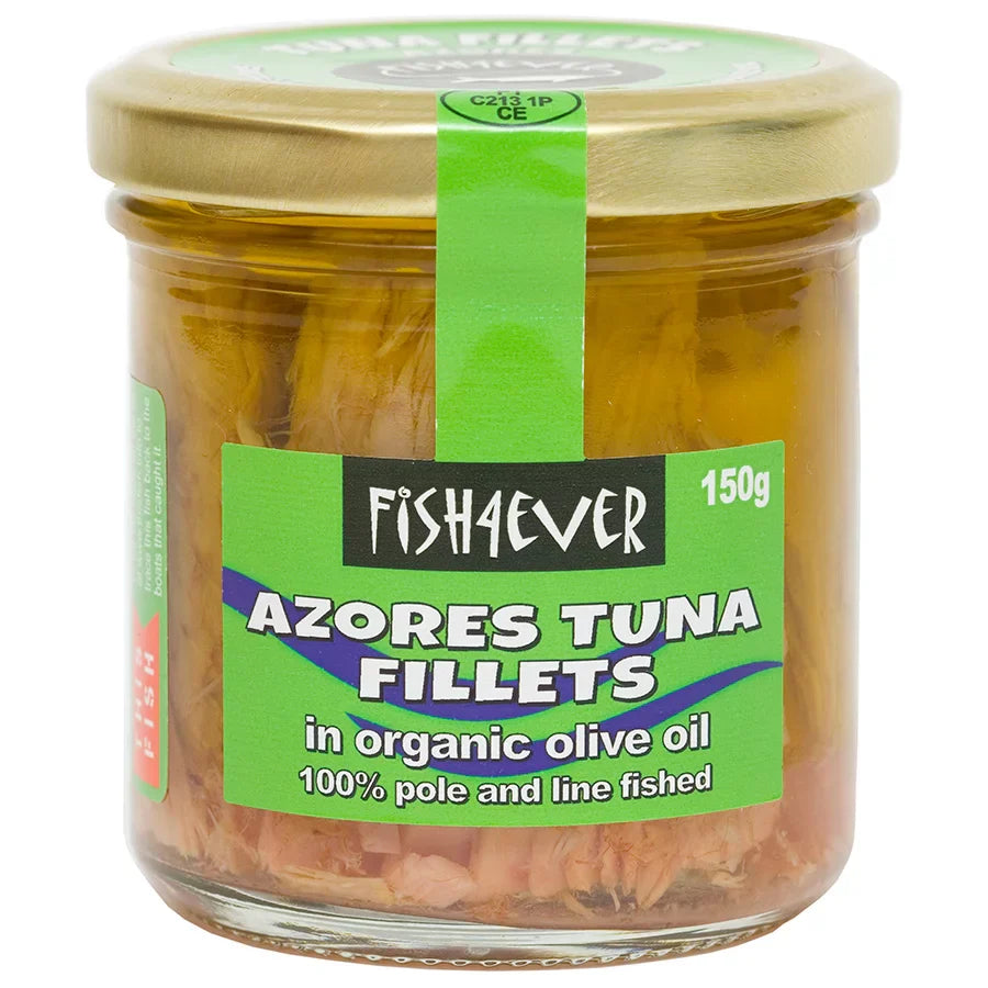 Filetes de atún de las Azores en aceite de oliva ecológico - Fish4Ever - 150g