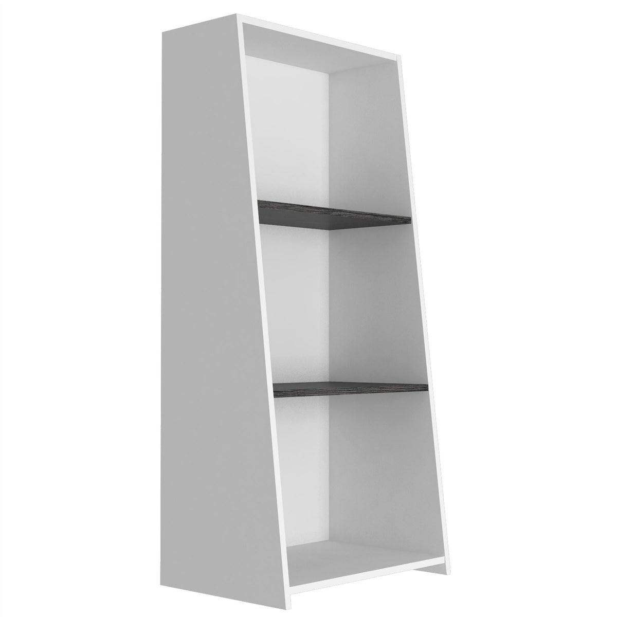 Dallas White Low Bookcase With 3 Shelves