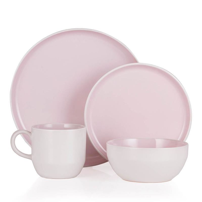 Tower Barbary & Oak Pink Oslo 16 Piece Dinnerware Set