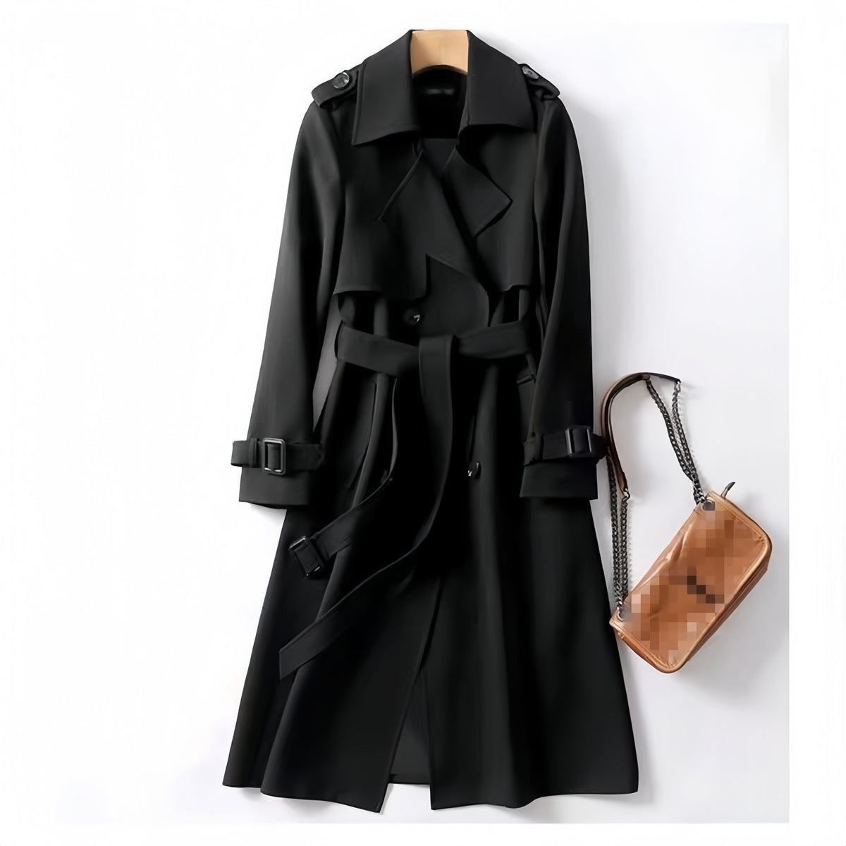 Real Shot Wine Red British Style Trench Coat Coat