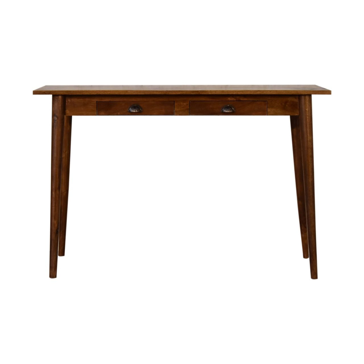Artisan Chestnut Nordic Style Writing Desk with 2 Drawers
