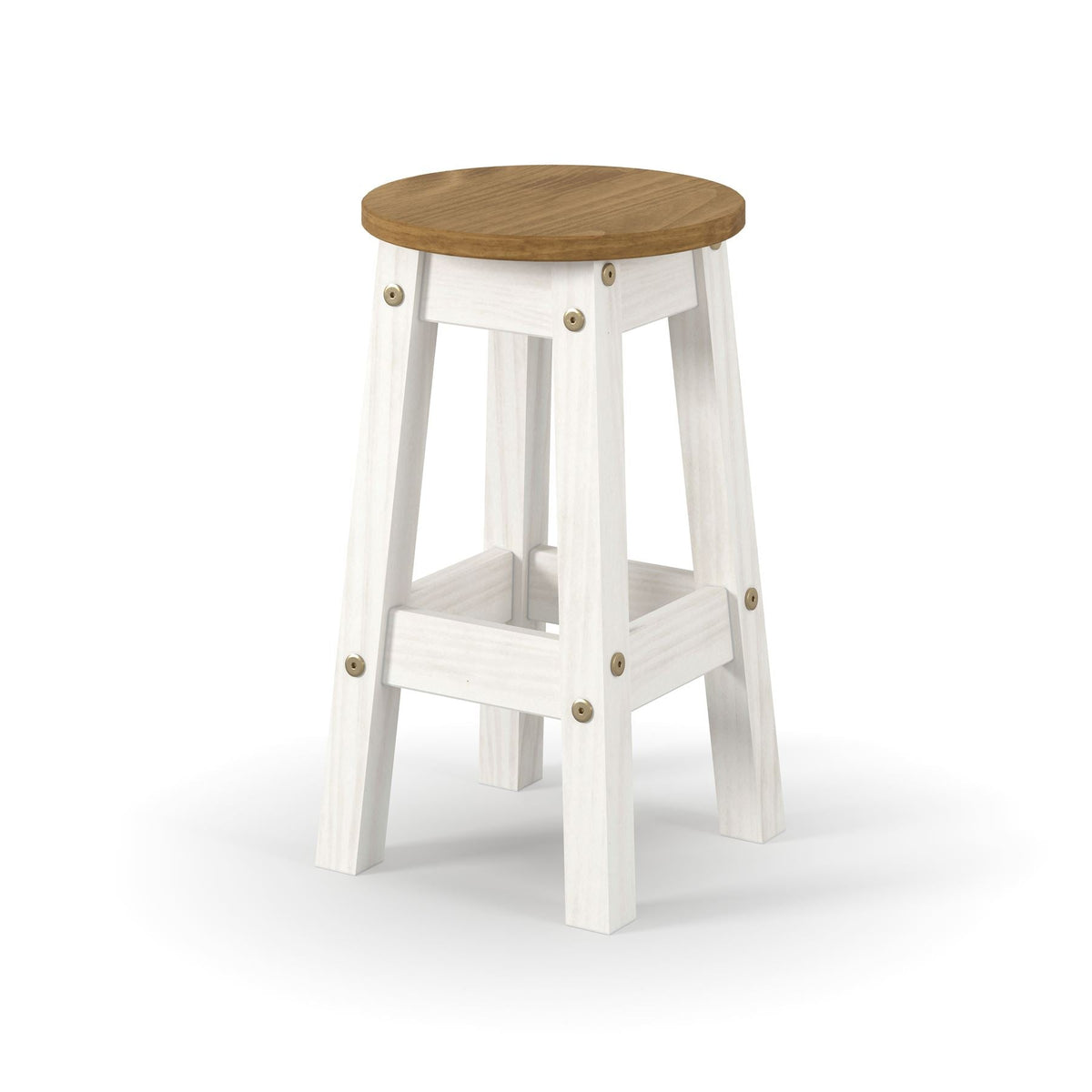Corona White Low Breakfast Stools (Pair)