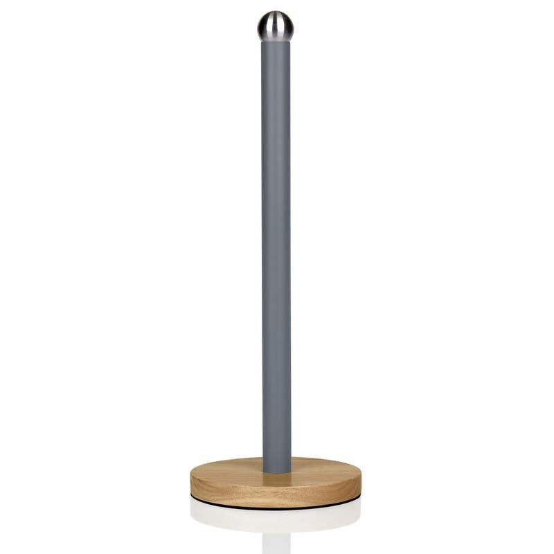 Swan Grey Nordic Towel Pole with Bamboo Base