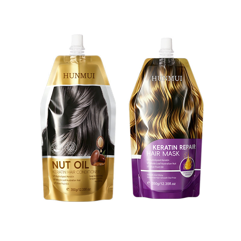 HUNMUI Nut Oil Keratin Hair Conditioner Hair Mask 350g